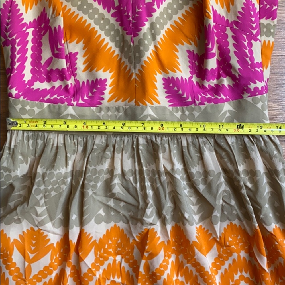 Trina Turk EUC Gypsum cut out silk orange/hot pink dress, size 6 - Picture 13 of 15